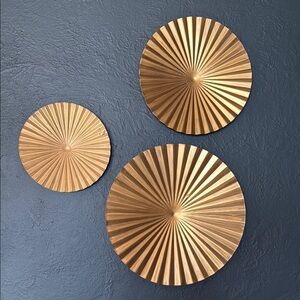Vintage Metal Gold Wall Decor Set